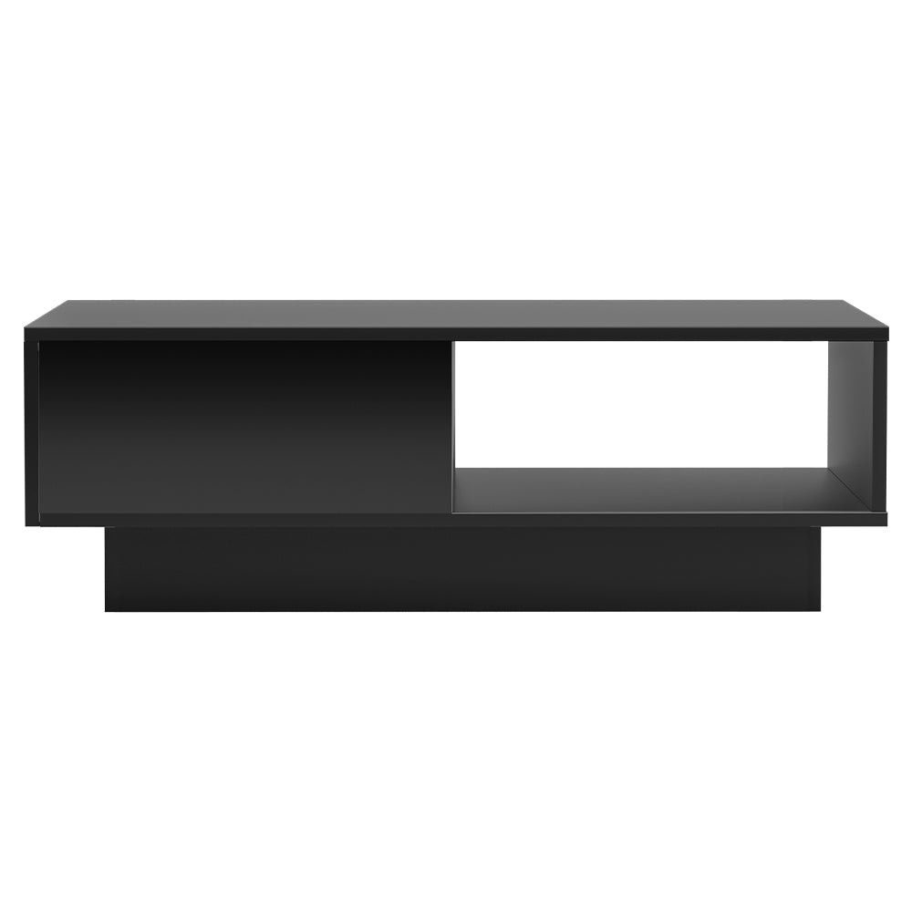 Artiss Coffee Table LED Lights High Gloss Storage Drawer Modern Furniture Black Fast shipping On sale