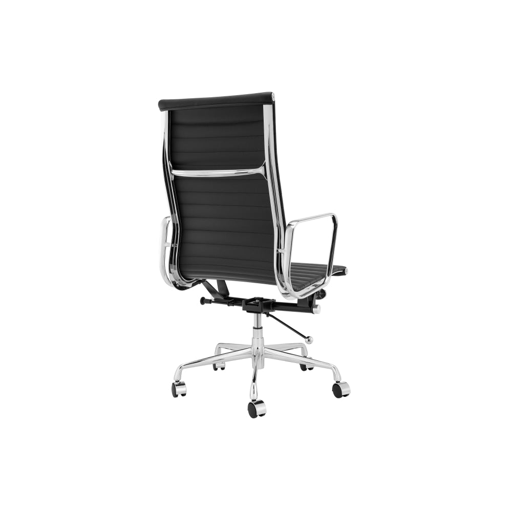 Eames Group Standard Matte Black Aluminium High Back Office Chair Replica Black/Chrome Fast shipping On sale
