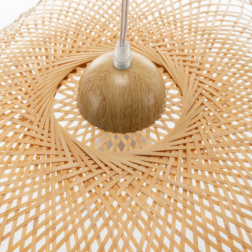 Natural Hand-Woven Bamboo Wave Hanging Pendant Lamp Light Large Fast shipping On sale