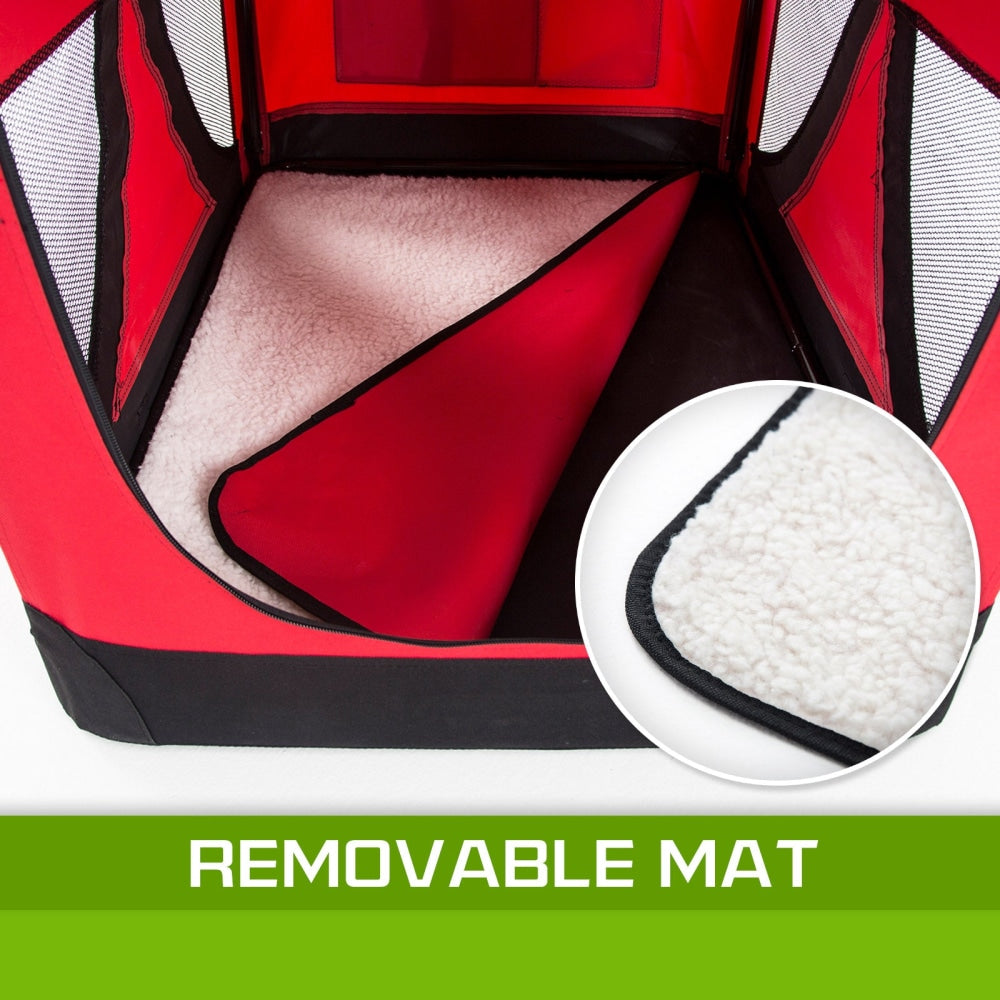 Momentous Living Paw Mate Red Portable Soft Dog Cage Crate Photo Inspiration
