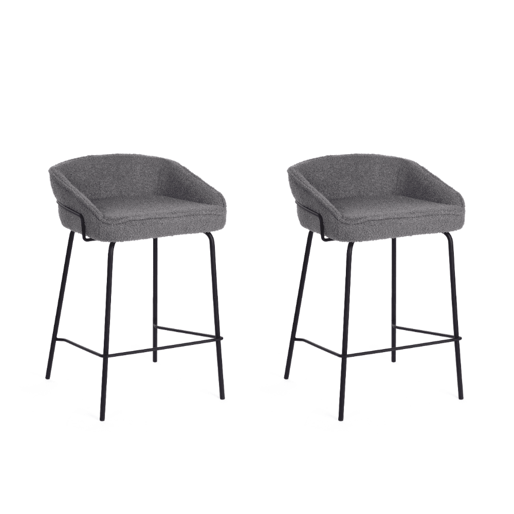 Momentous Living Set Of 2 Noemi Fabric Kitchen Counter Bar Stools