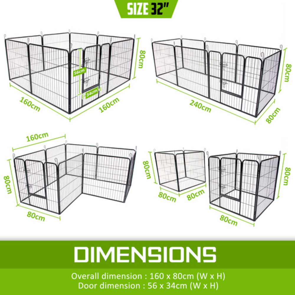 Momentous Living - Paw Mate Pet Playpen Heavy Duty 32in 8 Panel ... - Large Dog Exercise Enclosures With Mesh