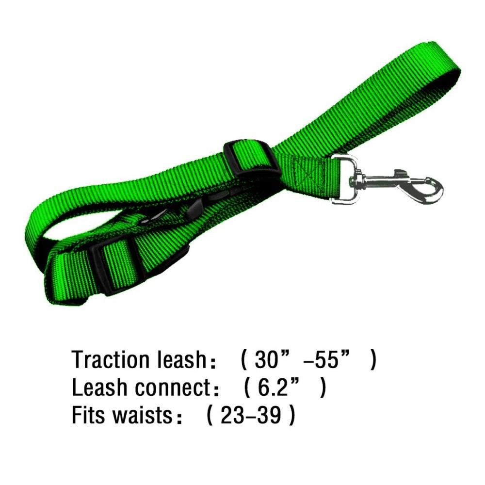 Adjustable Dog Hands Free Leash Waist Belt Buddy Jogging Walking Running Green Supplies Fast shipping On sale