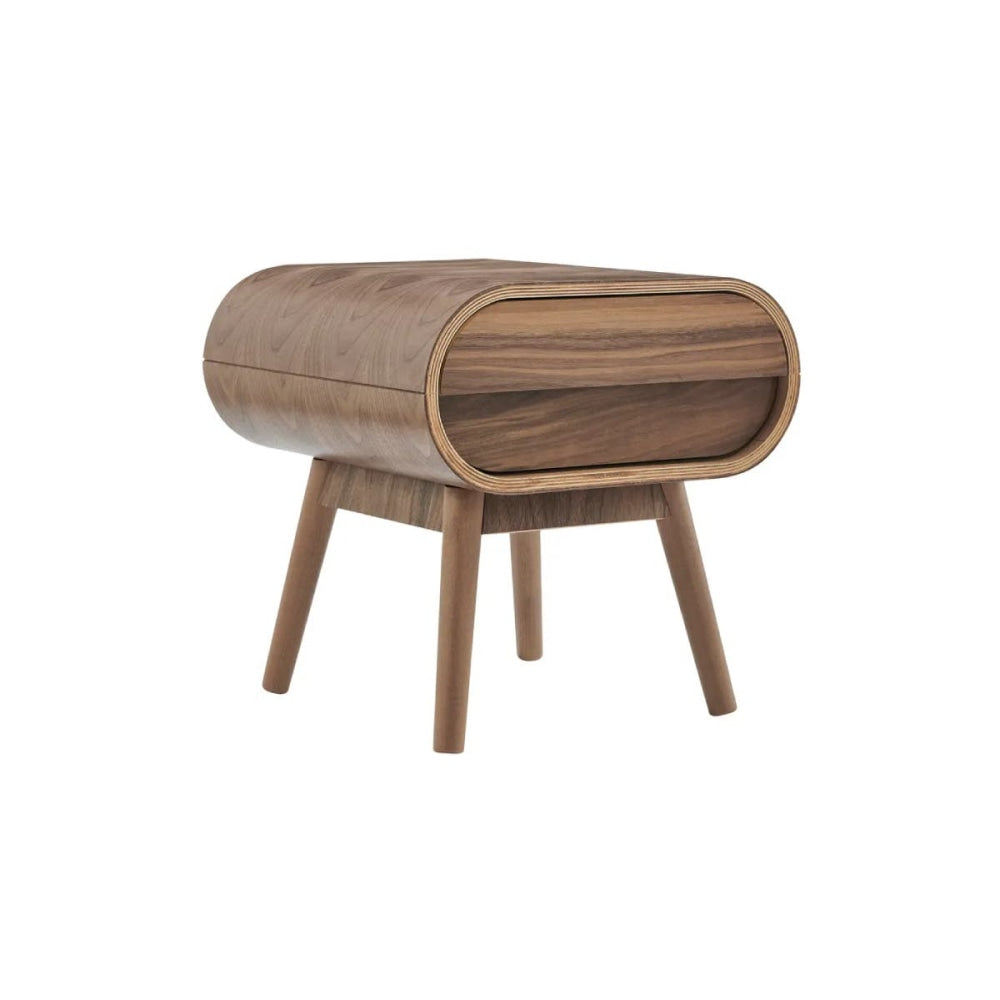 Momentous Living Casablanca Bedside Nightstand Side Table Walnut