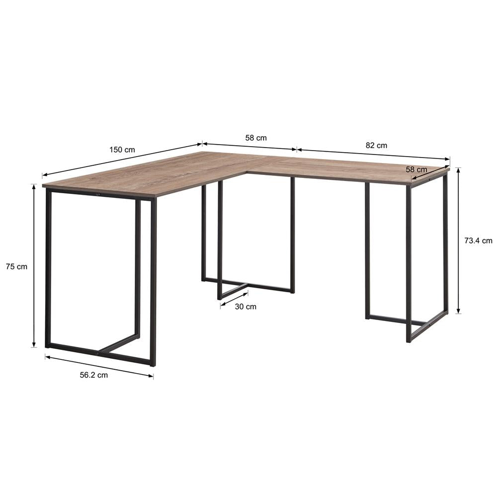 Momentous Living Darius LShaped Executive Office Computer Work