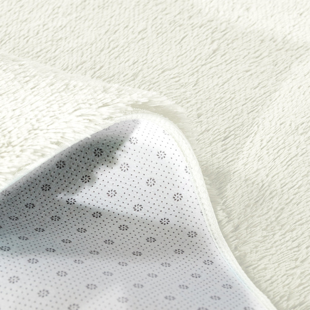 Designer Soft Shag Shaggy Floor Confetti Rug Carpet Home Decor 120x160cm Cream Fast shipping On sale