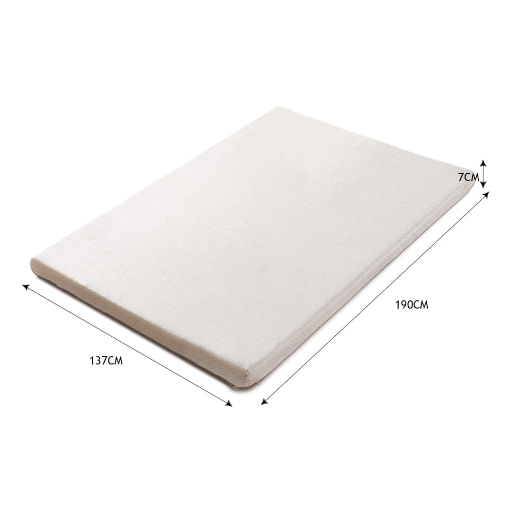 DreamZ 7cm Memory Foam Bed Mattress Topper Polyester Underlay Cover Double Fast shipping On sale