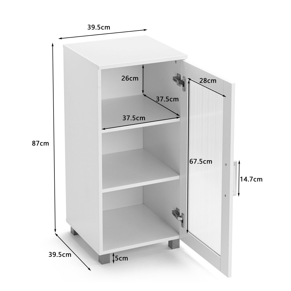 Momentous Living Emerson 3Tier Low Bookcase Cupboard Display
