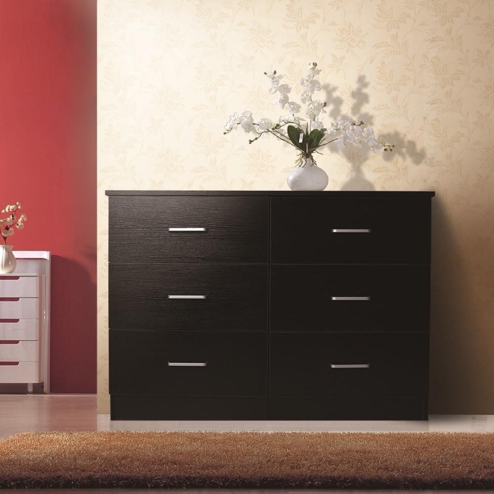 Momentous Living Modern 6Drawer Chest Dresser Lowboy Storage