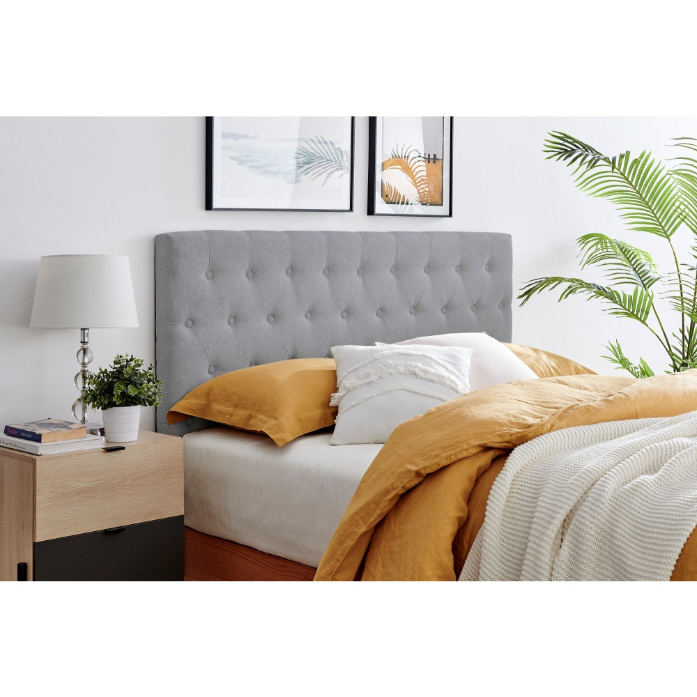 Momentous Living Lilly Fabric Elegant Button Bed Head Head King Size