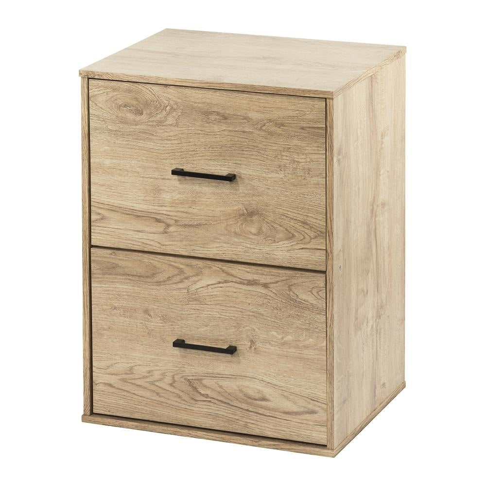 Lovisa 2 - Drawer Filing Cabinet Pedestal Storage - Oak Fast shipping On sale