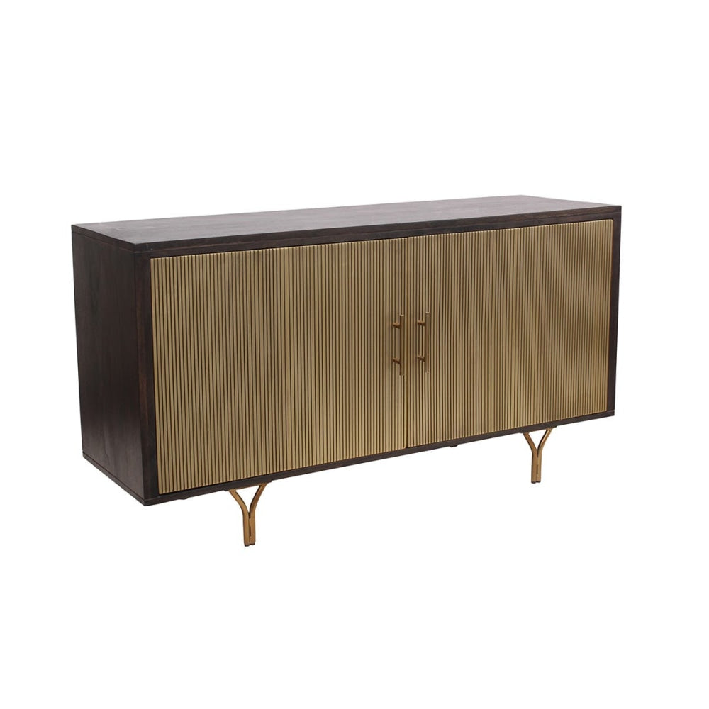 Momentous Living Merta Brass Inlay Buffet Unit Sideboard Storage