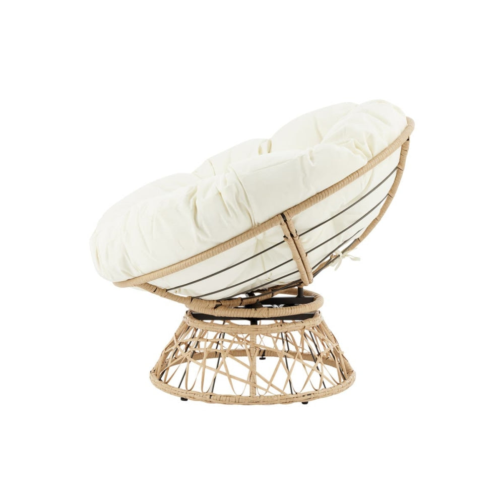 Momentous Living Papasan Swivel Wicker Outdoor Relaxing Lounge Accent