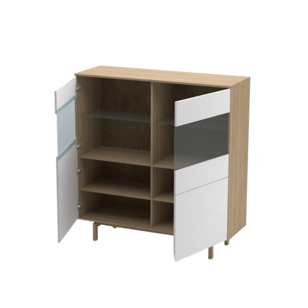 Curated visual reference: Scandinavian Modern Apartment Storage Reference: Momentous Living Peyton Modern Scandinavian Cupboard Storage Cabinet