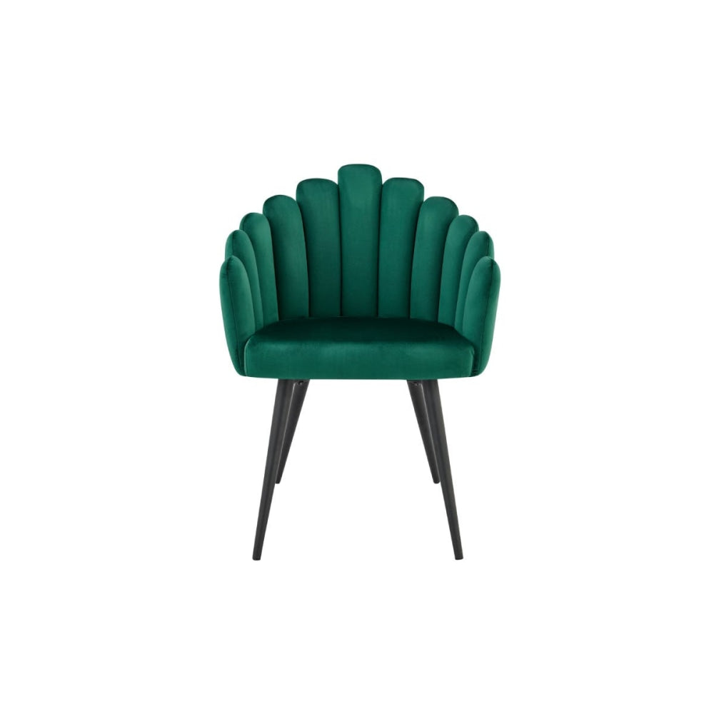 Pucon Fabric Velvet Kitchen Chair Dining Armchair - Green Fast shipping On sale