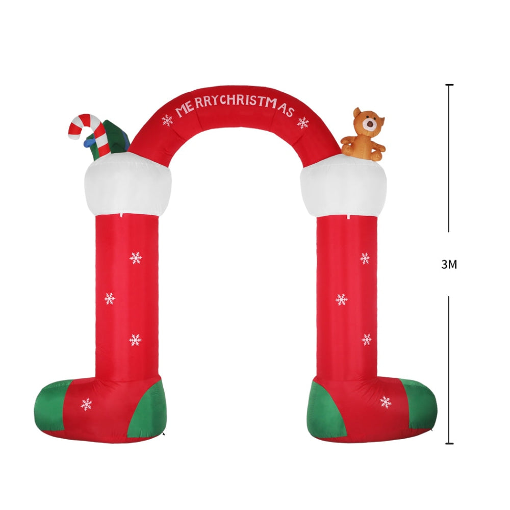 Momentous Living Santaco Christmas Inflatable Decor Stocking Arch 3M