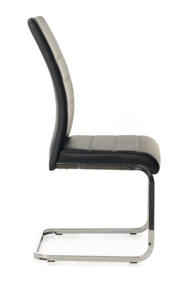 Momentous Living Set of 2 Giara Faux Leather Dining Chair Chrome Legs