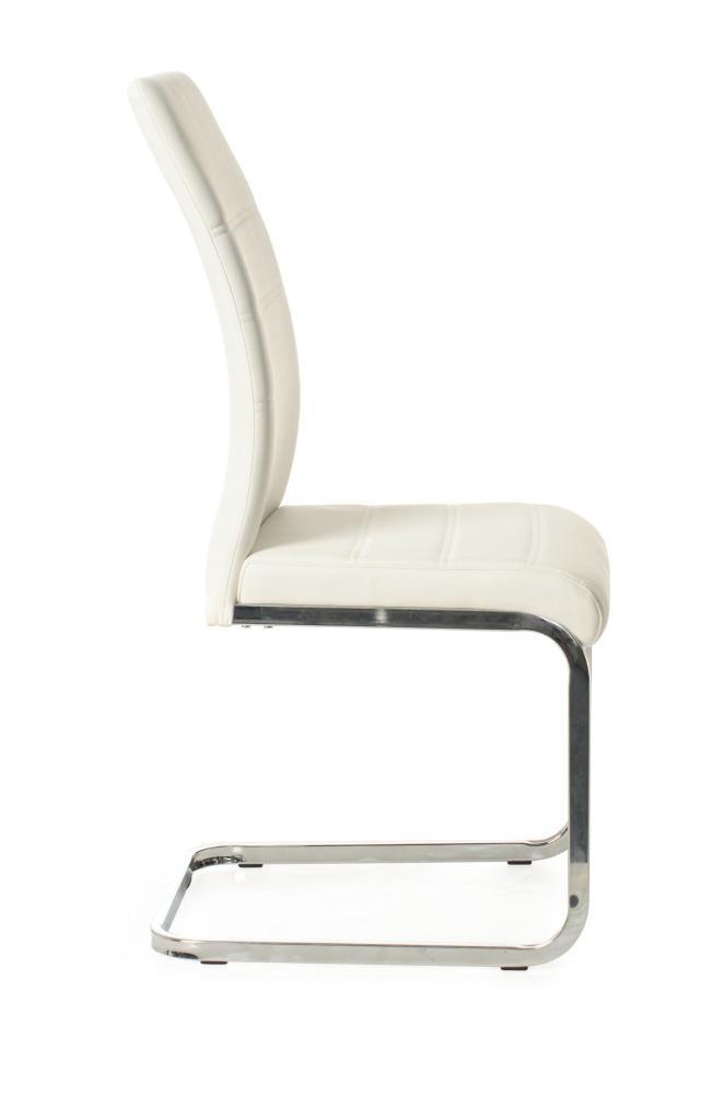 Momentous Living Set of 2 Giara Faux Leather Dining Chair Chrome Legs