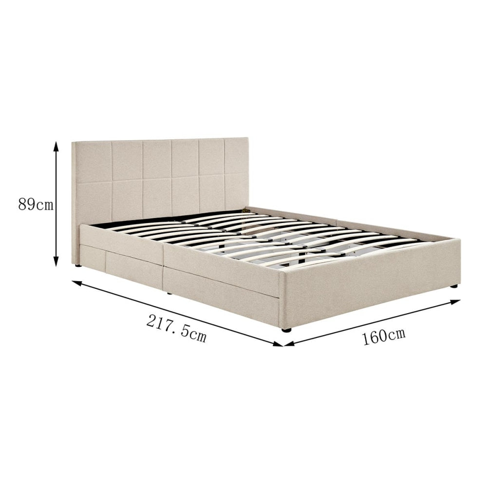 Momentous Living Theodore Storage Bed Frame with Drawers Queen