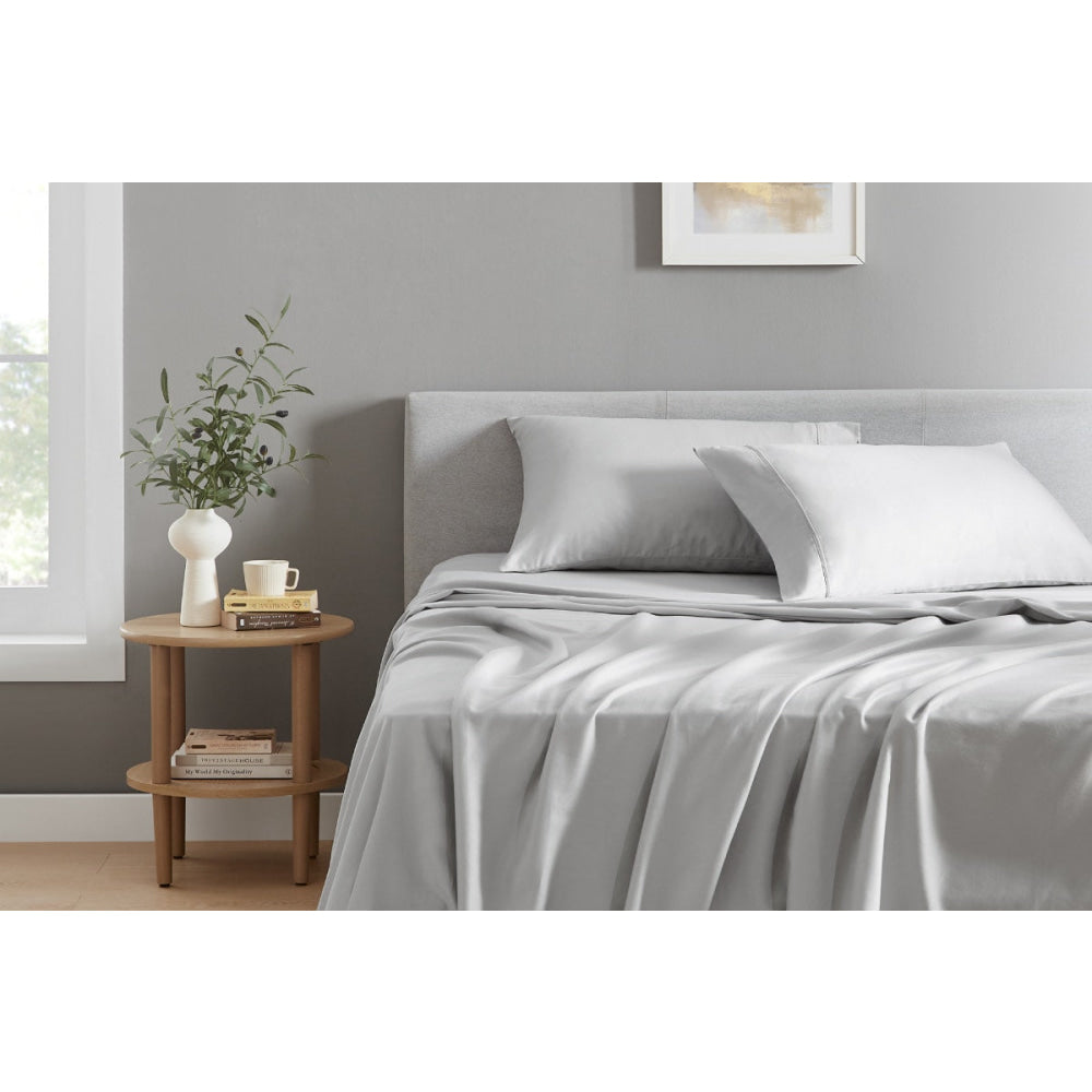 100% Australian Cotton Bed Sheet Set Grey Queen Size Fast shipping On sale