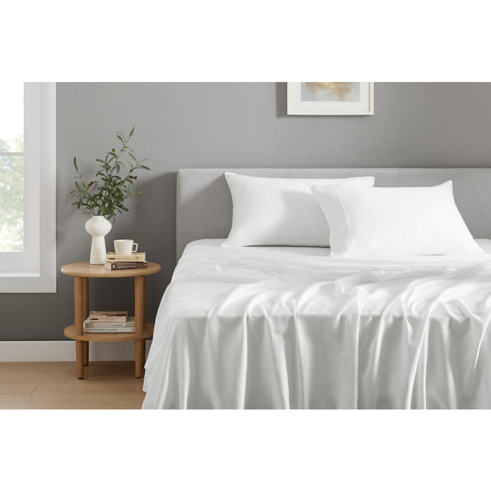 100% Australian Cotton Bed Sheet Set White Fast shipping On sale