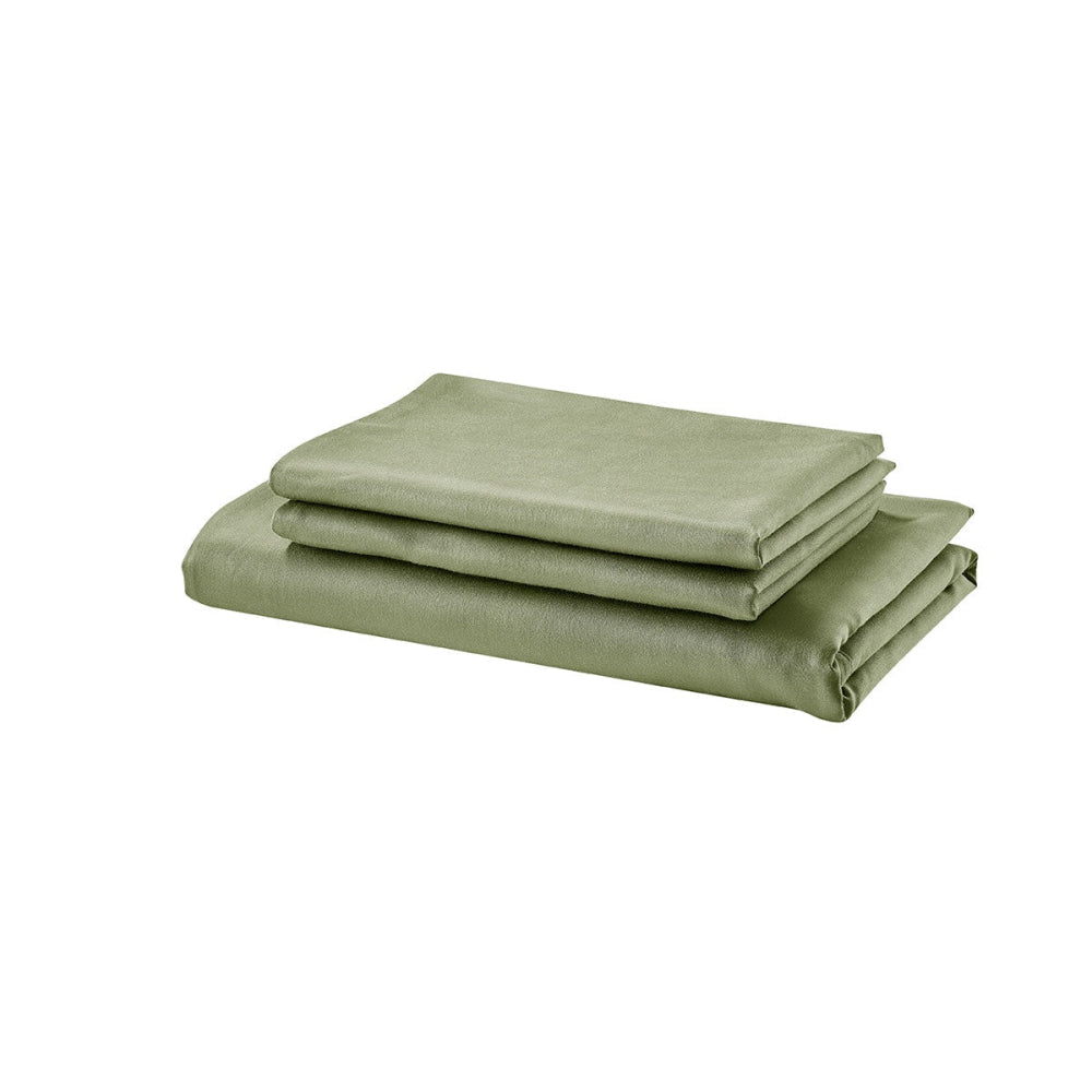 1200TC Cotton Bed Sheet Set Oiled Green Fast shipping On sale