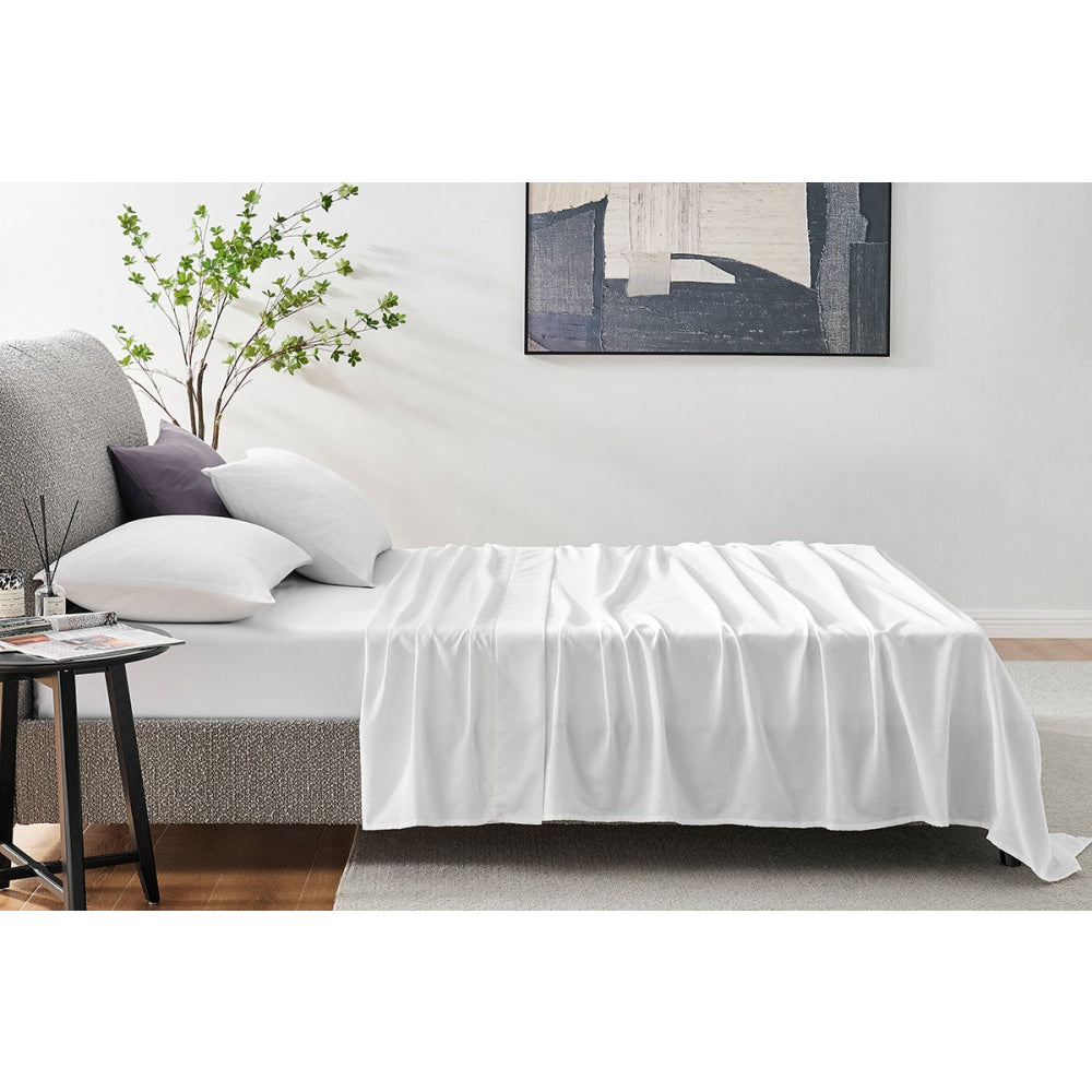 1200TC Cotton Bed Sheet Set White Fast shipping On sale