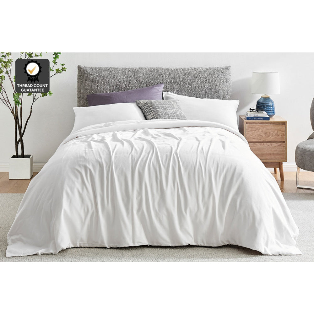 1200TC Cotton Quilt Cover Set White Fast shipping On sale