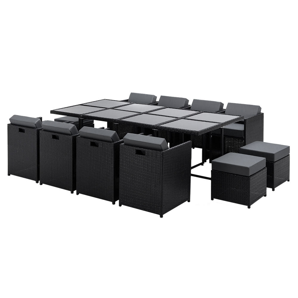 13 Piece Wicker Outdoor Dining Table Set Sets Fast shipping On sale