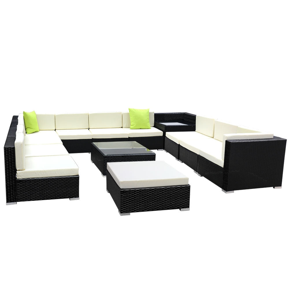 13PC Outdoor Furniture Sofa Set Wicker Garden Patio Lounge Sets Fast shipping On sale
