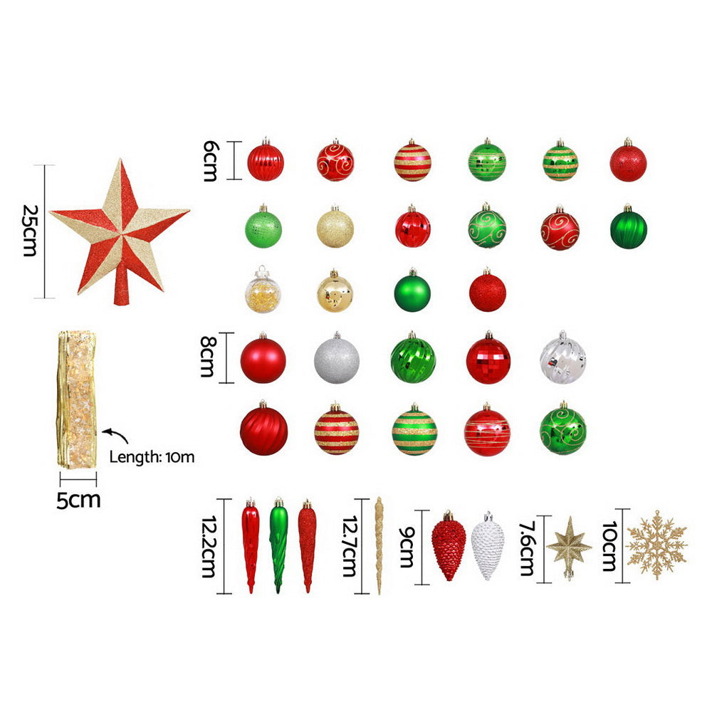 155pcs Christmas Tree Decorations Set Baubles Ornaments Party Fast shipping On sale