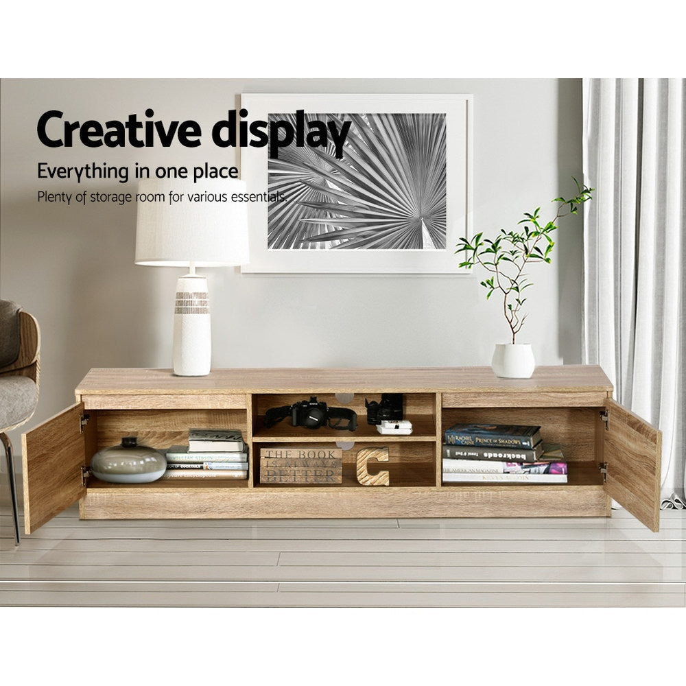 160CM TV Stand Entertainment Unit Lowline Storage Cabinet Wooden Fast shipping On sale