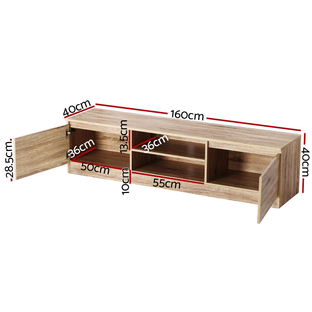 160CM TV Stand Entertainment Unit Lowline Storage Cabinet Wooden Fast shipping On sale