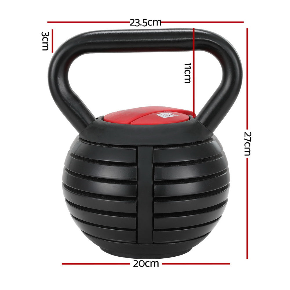 18kg Adjustable Kettlebell Set Portable Kettle Bell Weight Dumbbells 10lbs 40lbs Sports & Fitness Fast shipping On sale