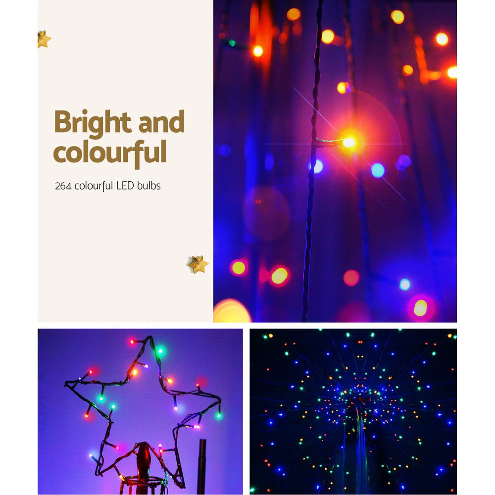 2.1M LED Christmas Tree Lights Solar Xmas Multi Colour Optic Fiber Fast shipping On sale