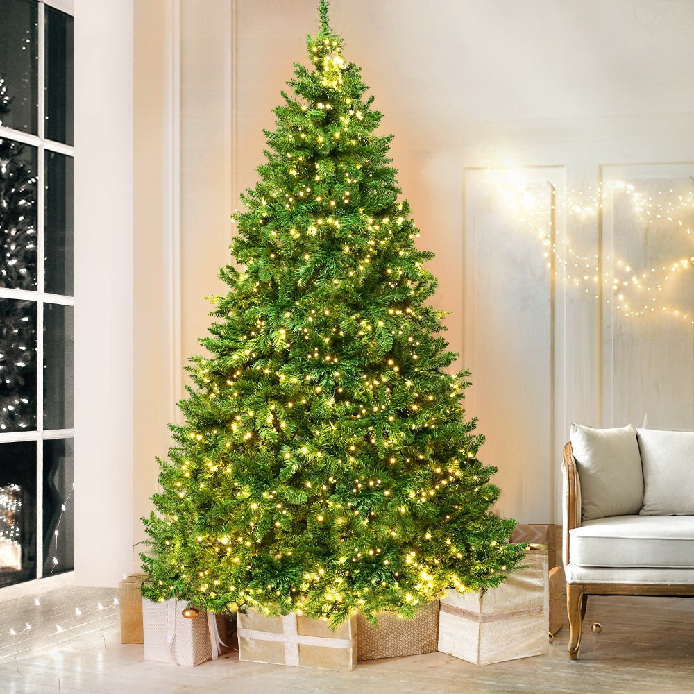2.4M 8FT Christmas Tree 1488 LED Lights Tips Warm White Green Fast shipping On sale