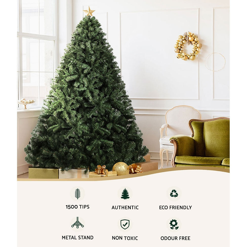 2.4M 8FT Christmas Tree Xmas Decoration Home Decor 1500 Tips Green Fast shipping On sale