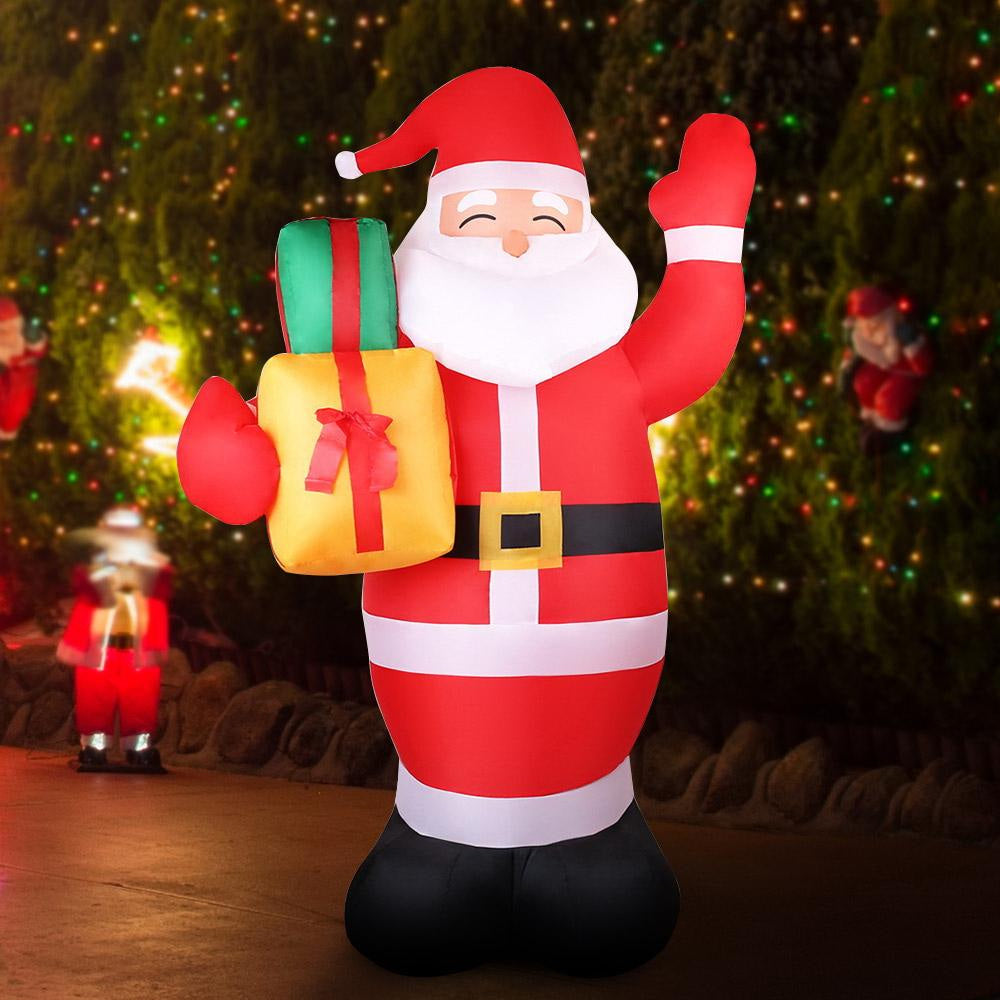 2.4M Christmas Inflatables Santa Xmas Light Decor LED Airpower Fast shipping On sale