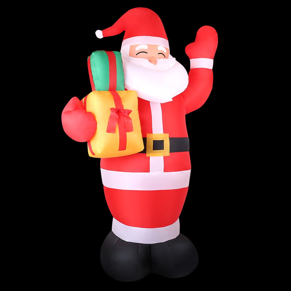 2.4M Christmas Inflatables Santa Xmas Light Decor LED Airpower Fast shipping On sale
