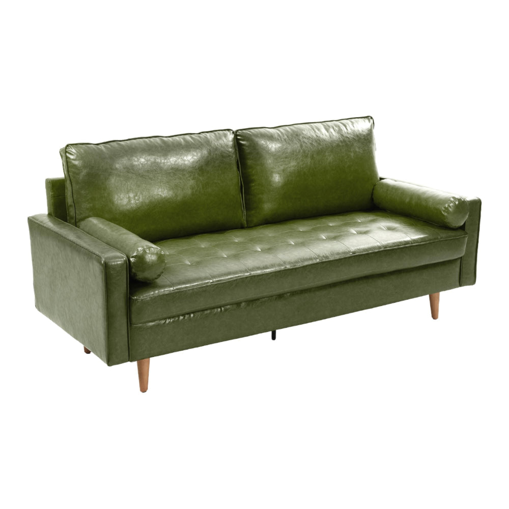 2.5 Seater Faux PI Leather Lounge Couch Relaxing Sofa - Green Fast shipping On sale