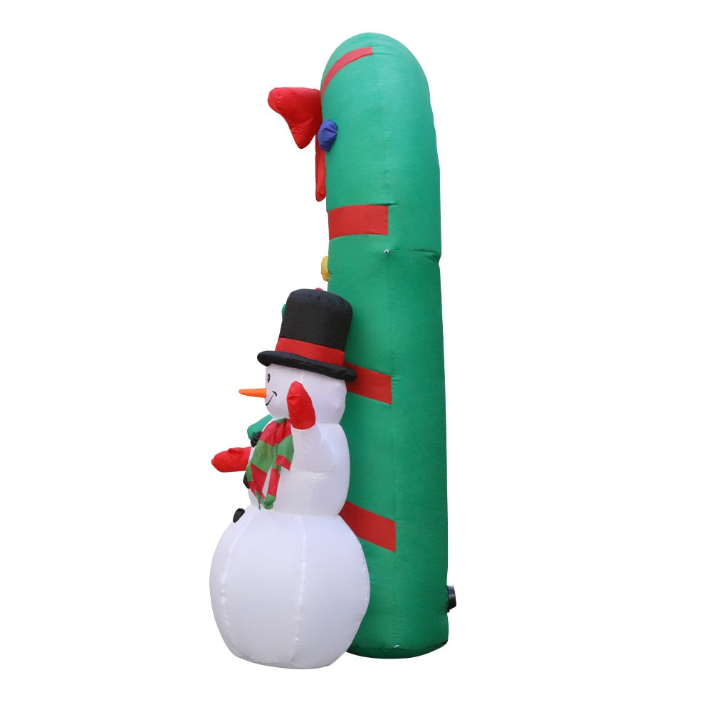 2.8M Christmas Inflatable Giant Arch Way Santa Snowman Light Decor Fast shipping On sale