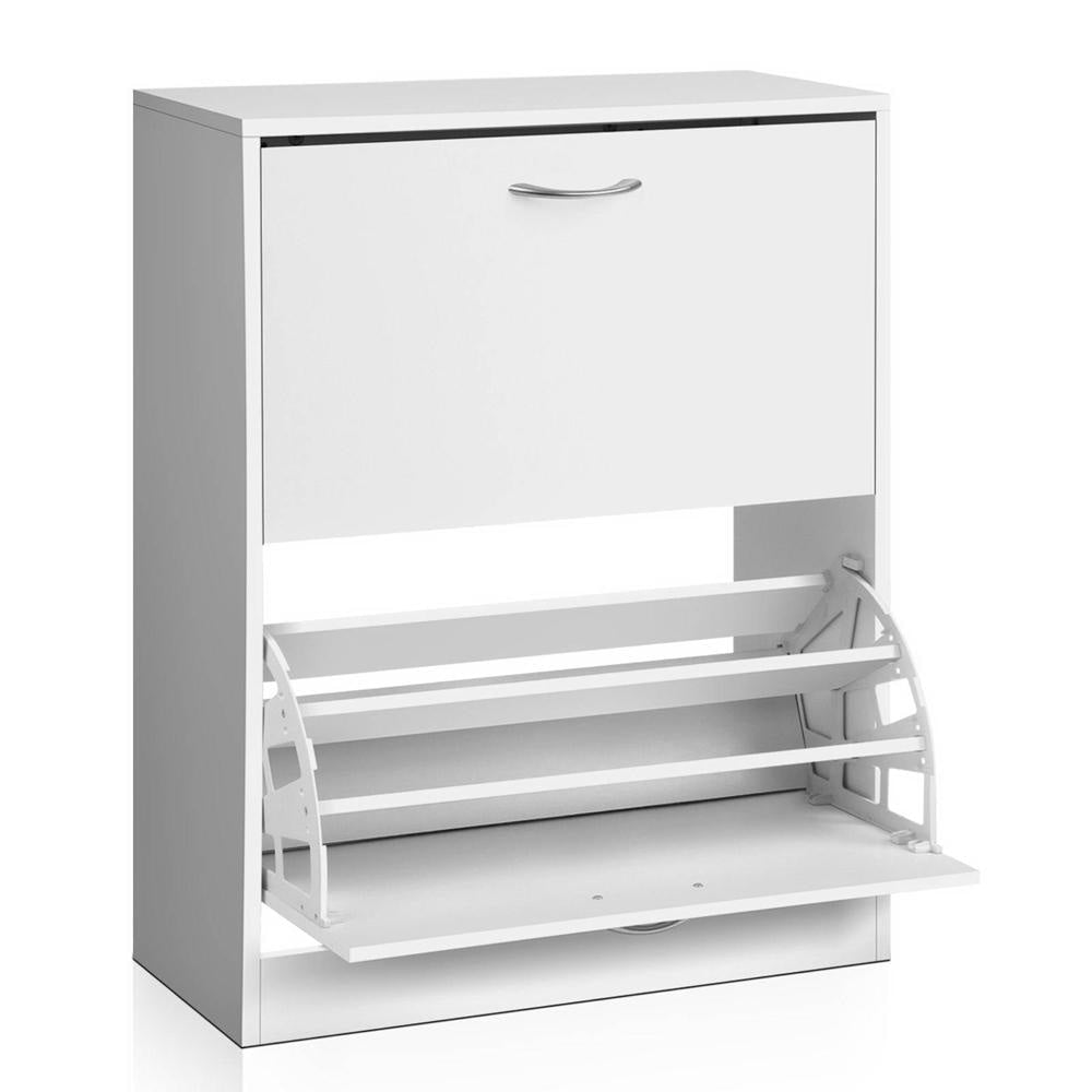 2 Door Shoe Cabinet - White Fast shipping On sale
