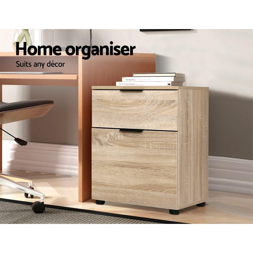 2 Drawer Filing Cabinet Office Shelves Storage Drawers Cupboard Wood File Home Fast shipping On sale