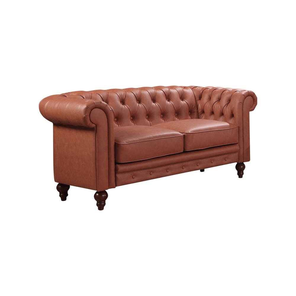 Kai 2-Seater Faux Leather Chesterfield Style Button Tufted Sofa Lounge Fast shipping On sale