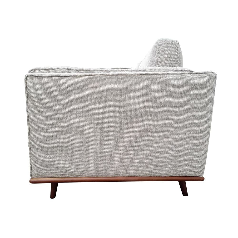 Kinsey 2-Seater Modern Fabric Lounge Sofa Wooden Frame- Beige Fast shipping On sale