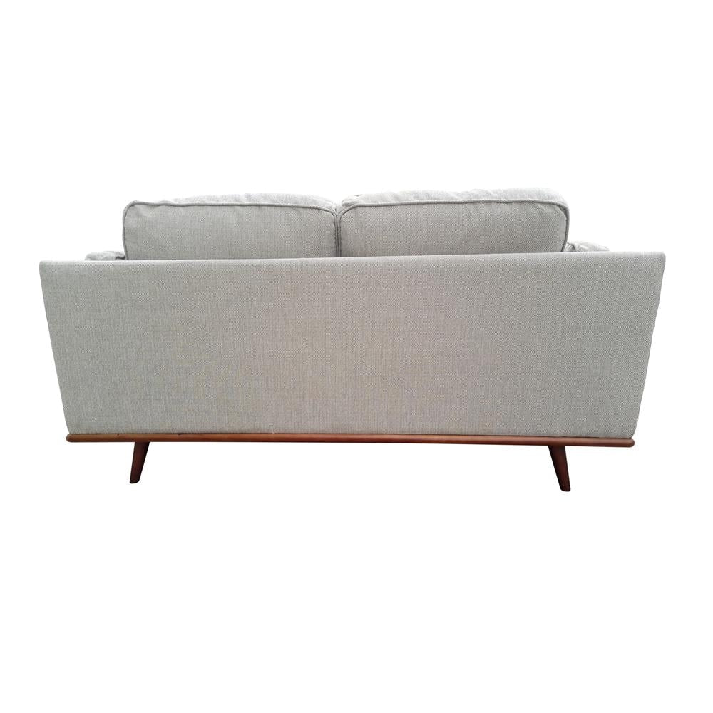 Kinsey 2-Seater Modern Fabric Lounge Sofa Wooden Frame- Beige Fast shipping On sale