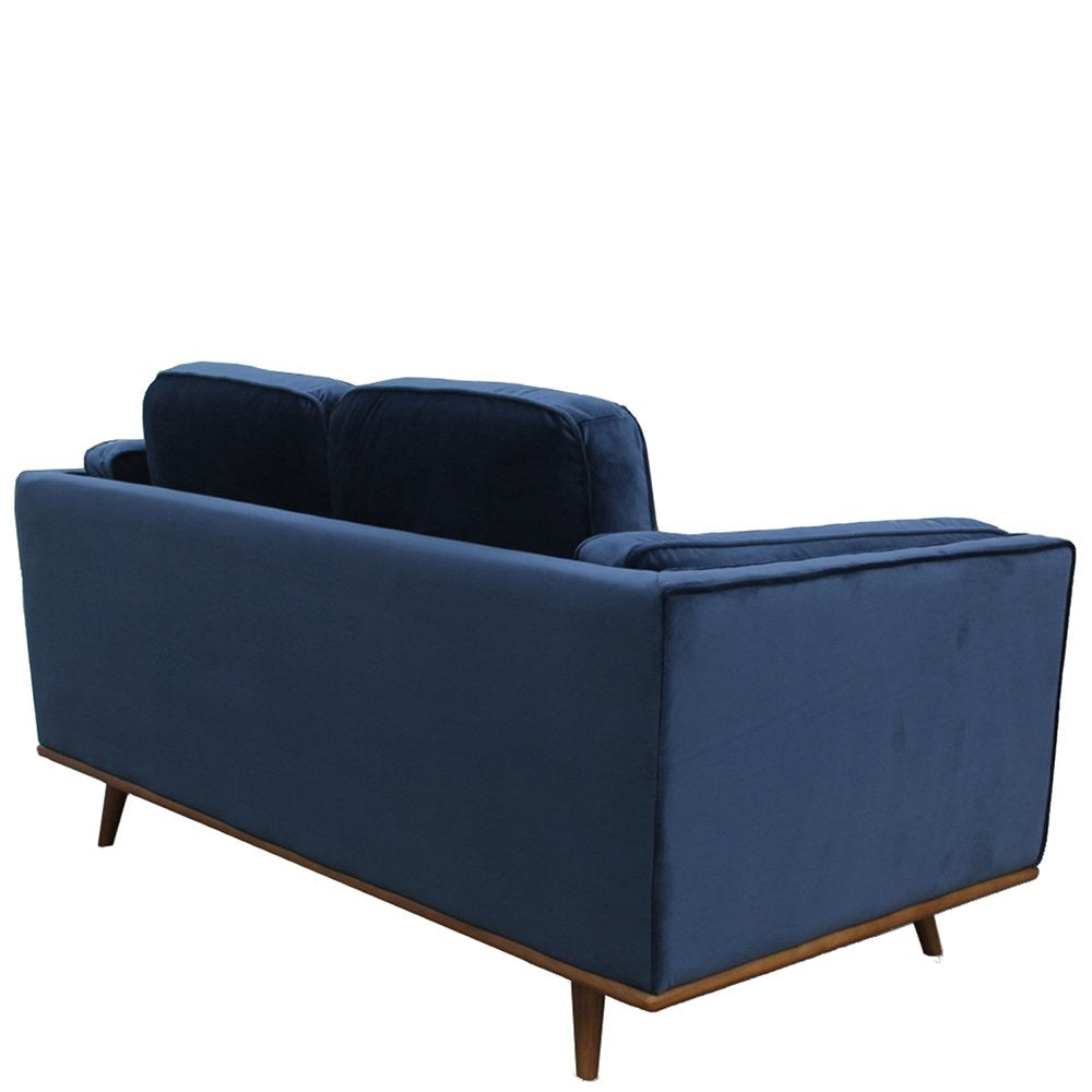 2 Seater Sofa in Soft Blue Velvet Lounge Set for Living Room Couch with Wooden Frame Fast shipping On sale