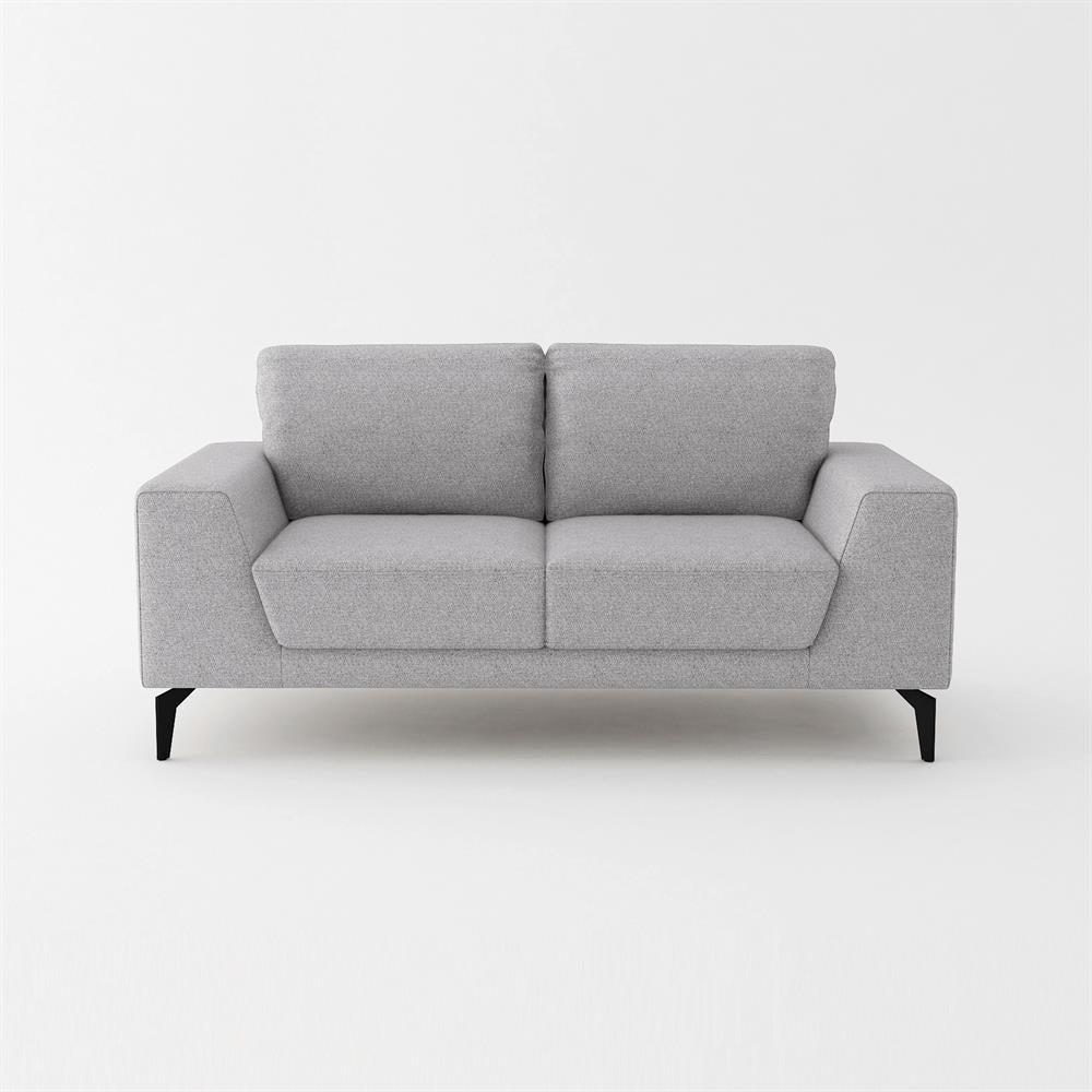 Amigos 2-Seater Fabric Lounge Sofa with Solid Wooden Frame - Grey Fast shipping On sale