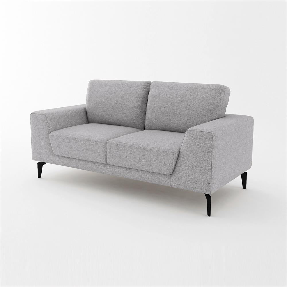 Amigos 2-Seater Fabric Lounge Sofa with Solid Wooden Frame - Grey Fast shipping On sale