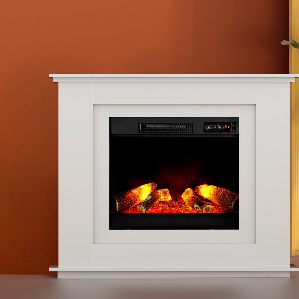 2000W Electric Fireplace Mantle Portable Fire Log Wood Heater 3D Flame Effect White Heaters Fast shipping On sale